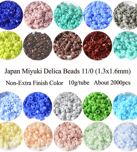 11/0 Miyuki Japan Delica Beads Non-Extra Finish Colors Glass Seed Beads for DIY Craft Jewelry Bracelet Making