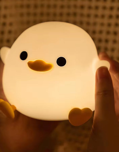 Load image into Gallery viewer, Duck Silicone Night Light for Children with Timer Usb Rechargeable Dimming Touch Lamp Sleeping Bedroom Cartoon Animal Decor Gift
