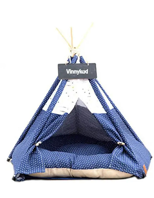Load image into Gallery viewer, Pet Tent House Cat Bed Portable Teepee with Thick Cushion and 6 Colors Available for Dog Puppy Excursion Outdoor Indoor
