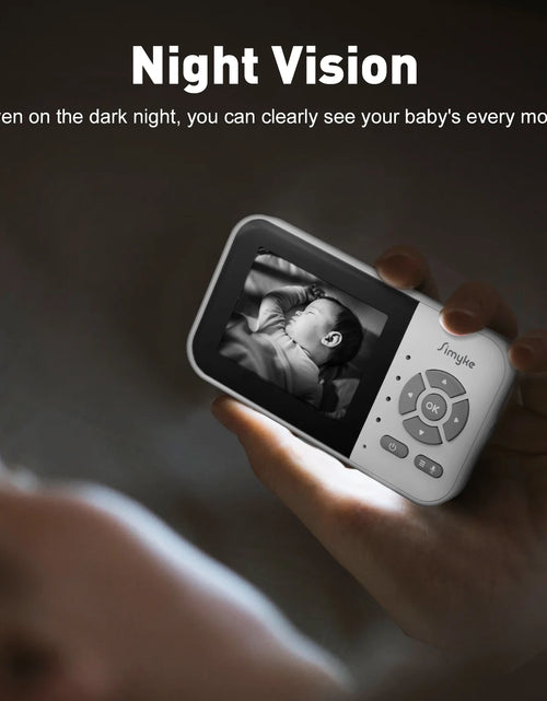 Load image into Gallery viewer, Wifi Video Baby Monitor, 2.8" LCD &amp; App Viewing, 2-Way Audio, Night Vision, VOX, 5 Lullabies, Supports 4 Cameras, 1200Ft Range, Home Use
