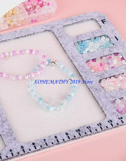 Load image into Gallery viewer, Multi Functional Bead Organiser Board for DIY Crafting and Professional Design Projects Nonslip Felt Beading Mat
