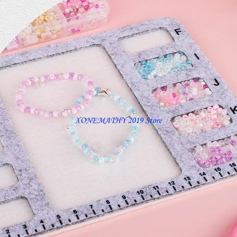 Multi Functional Bead Organiser Board for DIY Crafting and Professional Design Projects Nonslip Felt Beading Mat