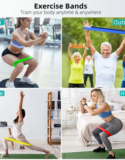 Load image into Gallery viewer, Different Resistance Bands Yoga Band Fitness Exercise Training Hip Tension Band Leg Squat Dance Elastic Loop Stretch Band
