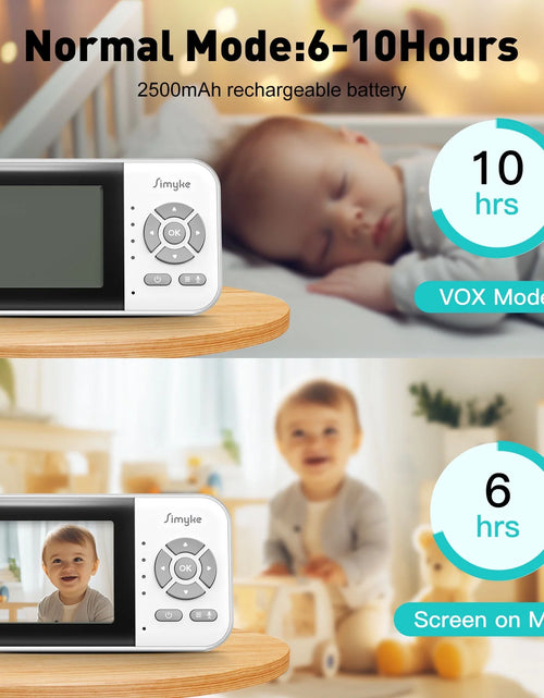 Load image into Gallery viewer, Wifi Video Baby Monitor, 2.8" LCD &amp; App Viewing, 2-Way Audio, Night Vision, VOX, 5 Lullabies, Supports 4 Cameras, 1200Ft Range, Home Use
