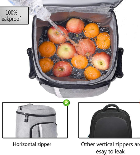 Backpack Cooler Leakproof Insulated Waterproof Backpack Cooler Bag, Lightweight Soft Beach Cooler Backpack for Men Women to Work Lunch Picnics Camping Hiking, 30 Cans