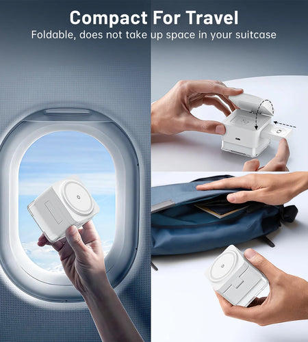 Wireless Charging Station, 3 in 1 Wireless Charger Stand for Multiple Iphone Devices, Wireless Charger for Iphone 16/15/14/13/12/Pro/Pro Max, Iwatch 10/SE/9/8/7/6/5/4/3/2, Airpods 2/3, White