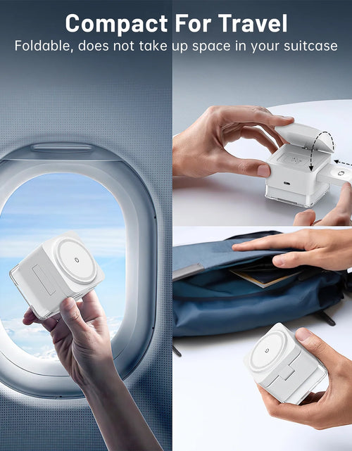 Load image into Gallery viewer, Wireless Charging Station, 3 in 1 Wireless Charger Stand for Multiple Iphone Devices, Wireless Charger for Iphone 16/15/14/13/12/Pro/Pro Max, Iwatch 10/SE/9/8/7/6/5/4/3/2, Airpods 2/3, White
