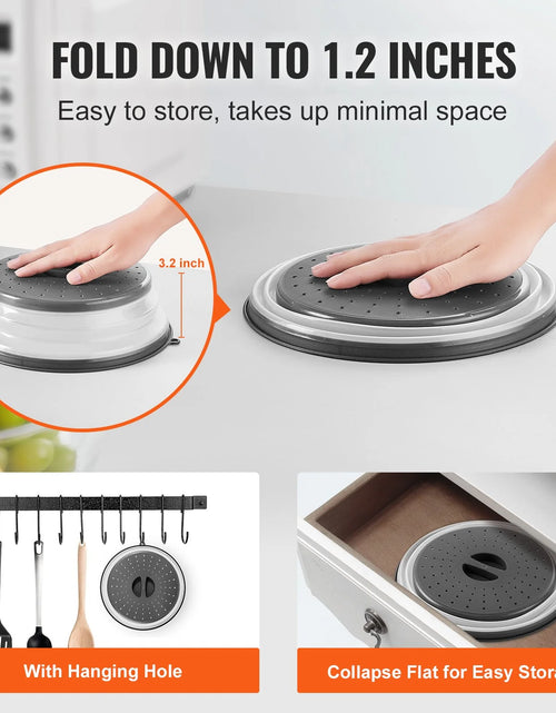 Load image into Gallery viewer, VEVOR 2PCS Microwave Splatter Covers 10.4 Collapsible Microwave Food Lid 300¡Ãf
