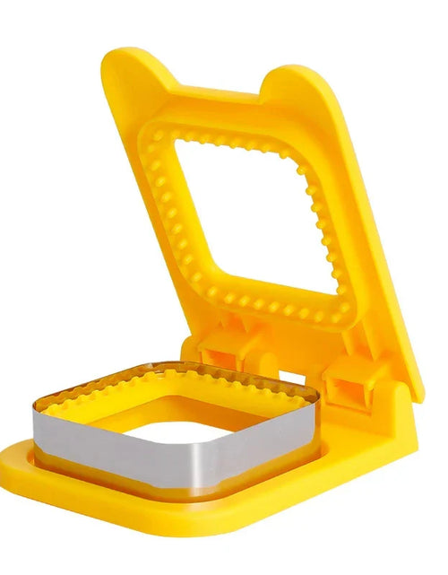 Load image into Gallery viewer, Sandwich Cutter and Sealer Flip Sandwich Cutting Tool for Kids Lunch Stainless Steel Blade Circular Sandwich Bread Toast Mold
