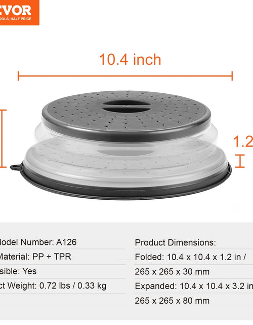 Load image into Gallery viewer, VEVOR 2PCS Microwave Splatter Covers 10.4 Collapsible Microwave Food Lid 300¡Ãf
