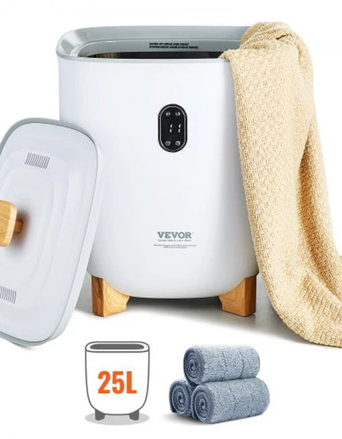 Load image into Gallery viewer, VEVOR Towel Warmer 25L, Towel Warmer Bucket with 2 Heating Modes, 20/40/60/90 Min Auto Shut Off, Bottom Heating Columns, LED Screen, Large Towel Warmer for Bathroom, Spa, Bathrobe, Blanket &amp; Pajama
