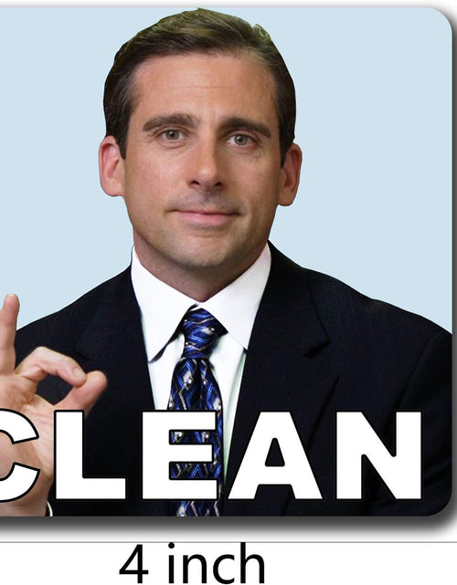 Load image into Gallery viewer, Michael Scott Prison Mike Dishwasher Magnet Clean Dirty Sign Sticker Strongest Magnet Double Sided Flip with Metal Magnetic Plate Universal Kitchen Dish Washer Reversible Indicator

