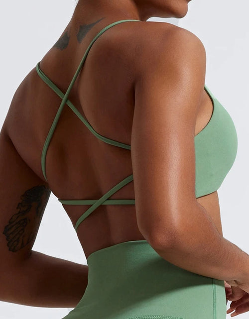 Load image into Gallery viewer, Super Soft Fabric Back Cross Sports Bra Gym Top Women Higher Quality Yoga Clothes Women Fitness Running Bra Workout Yoga Bra
