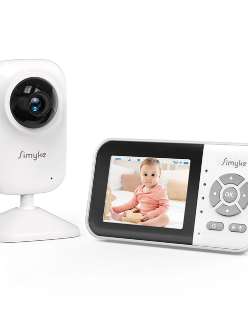 Load image into Gallery viewer, Wifi Video Baby Monitor, 2.8" LCD &amp; App Viewing, 2-Way Audio, Night Vision, VOX, 5 Lullabies, Supports 4 Cameras, 1200Ft Range, Home Use

