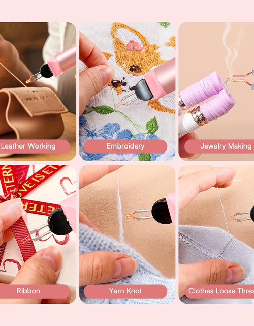 Load image into Gallery viewer, Thread Burner for Jewelry Making, Rechargeable Thread Burner Tool &amp; Threads Zapper for Bead Weaving, Bracelet Making, Leather Craft, Sewing &amp; Stringing Projects
