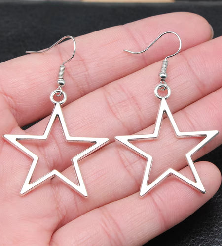 Vintage Star Drop Dangle Earrings for Women Fashion Jewelry Ladies Accessories Party Gift New
