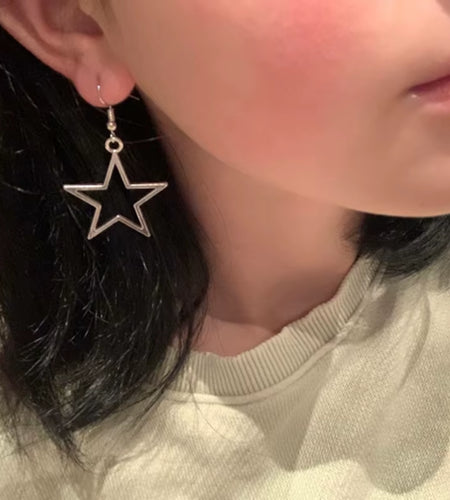 Vintage Star Drop Dangle Earrings for Women Fashion Jewelry Ladies Accessories Party Gift New