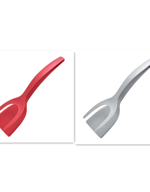 Load image into Gallery viewer, 2 in 1 Grip and Flip Tongs Egg Spatula Tongs Clamp Pancake Fried Egg French Toast Omelet Overturned Kitchen Accessories
