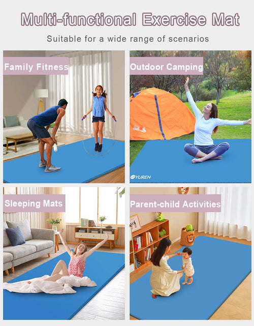 Load image into Gallery viewer, Large Yoga Mat 78X51" 10Mm Thick NBR Foam Exercise Mats for Home/Gym Fitness Workout, Blue
