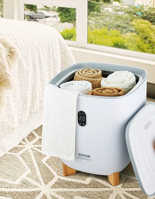 Load image into Gallery viewer, VEVOR Towel Warmer 25L, Towel Warmer Bucket with 2 Heating Modes, 20/40/60/90 Min Auto Shut Off, Bottom Heating Columns, LED Screen, Large Towel Warmer for Bathroom, Spa, Bathrobe, Blanket &amp; Pajama
