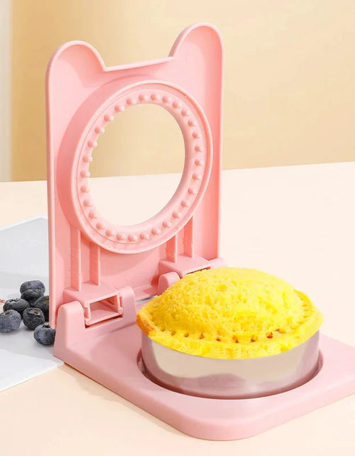 Load image into Gallery viewer, Sandwich Cutter and Sealer Flip Sandwich Cutting Tool for Kids Lunch Stainless Steel Blade Circular Sandwich Bread Toast Mold
