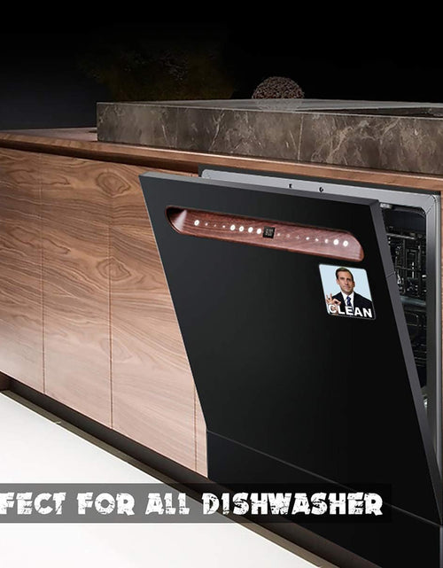 Load image into Gallery viewer, Michael Scott Prison Mike Dishwasher Magnet Clean Dirty Sign Sticker Strongest Magnet Double Sided Flip with Metal Magnetic Plate Universal Kitchen Dish Washer Reversible Indicator
