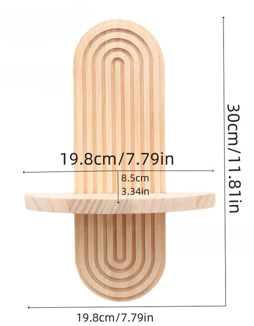 Load image into Gallery viewer, 1Pc Wooden Wall Mounted Shelves, Boho Style Rack, Modern Home Decor for Living Room, Bathroom Display Decoration
