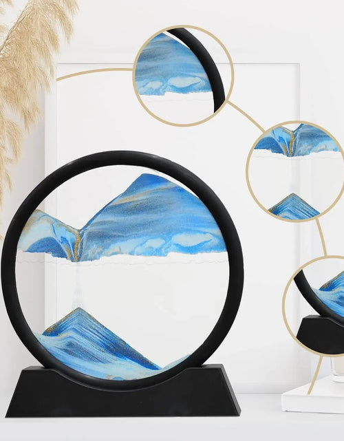 Load image into Gallery viewer, 3D Moving Sand Art Picture round Glass Deep Sea Sandscape Hourglass Quicksand Craft Flowing Sand Painting Office Home Decor Gift
