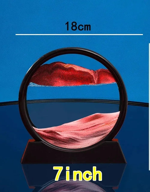 Load image into Gallery viewer, 3D Moving Sand Art Picture round Glass Deep Sea Sandscape Hourglass Quicksand Craft Flowing Sand Painting Office Home Decor Gift
