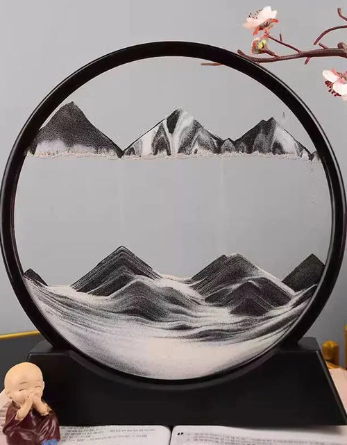 Load image into Gallery viewer, 3D Moving Sand Art Picture round Glass Deep Sea Sandscape Hourglass Quicksand Craft Flowing Sand Painting Office Home Decor Gift
