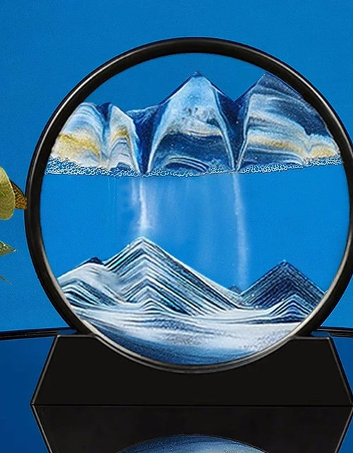 Load image into Gallery viewer, 3D Moving Sand Art Picture round Glass Deep Sea Sandscape Hourglass Quicksand Craft Flowing Sand Painting Office Home Decor Gift
