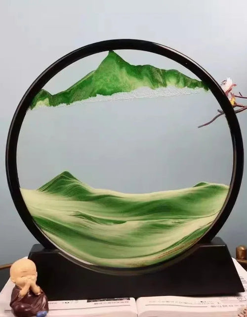 Load image into Gallery viewer, 3D Moving Sand Art Picture round Glass Deep Sea Sandscape Hourglass Quicksand Craft Flowing Sand Painting Office Home Decor Gift
