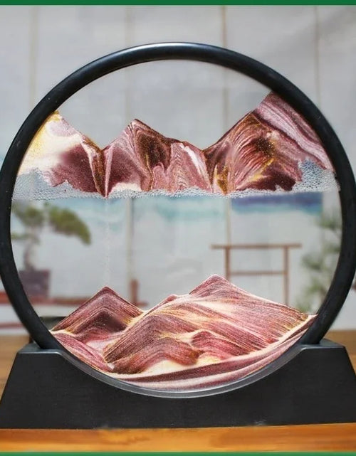 Load image into Gallery viewer, 3D Moving Sand Art Picture round Glass Deep Sea Sandscape Hourglass Quicksand Craft Flowing Sand Painting Office Home Decor Gift
