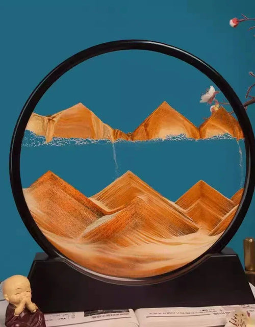 Load image into Gallery viewer, 3D Moving Sand Art Picture round Glass Deep Sea Sandscape Hourglass Quicksand Craft Flowing Sand Painting Office Home Decor Gift
