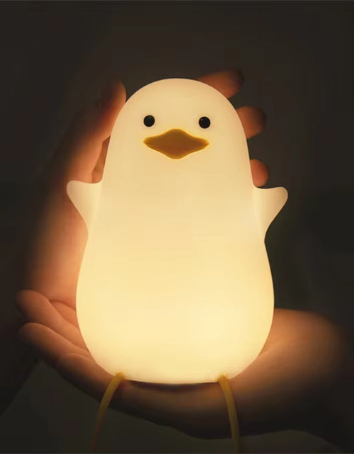 Load image into Gallery viewer, Duck Silicone Night Light for Children with Timer Usb Rechargeable Dimming Touch Lamp Sleeping Bedroom Cartoon Animal Decor Gift
