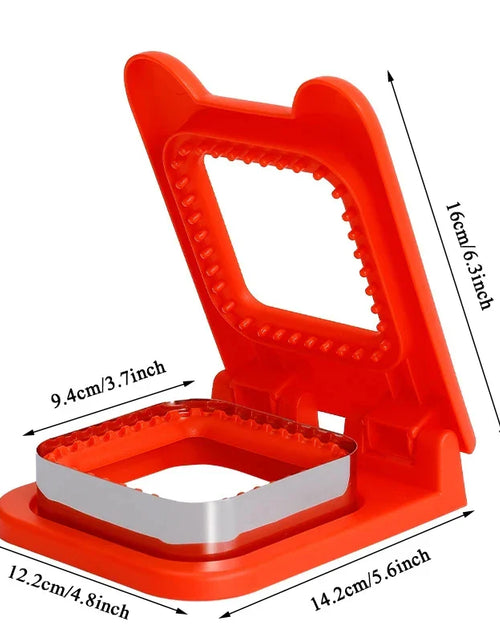 Load image into Gallery viewer, Sandwich Cutter and Sealer Flip Sandwich Cutting Tool for Kids Lunch Stainless Steel Blade Circular Sandwich Bread Toast Mold
