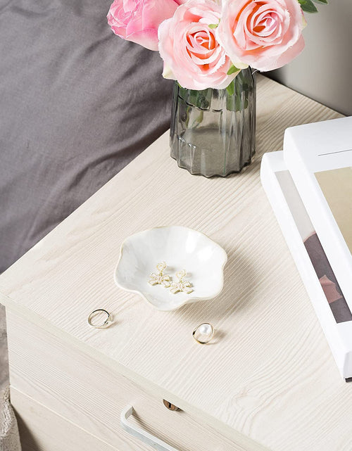 Load image into Gallery viewer, Jewelry Dish Tray, Ring Dish, Ceramic Trinket Tray, Key Bowl, Decorative Plate, for Friends Sisters Daughter Mother (Milky White)
