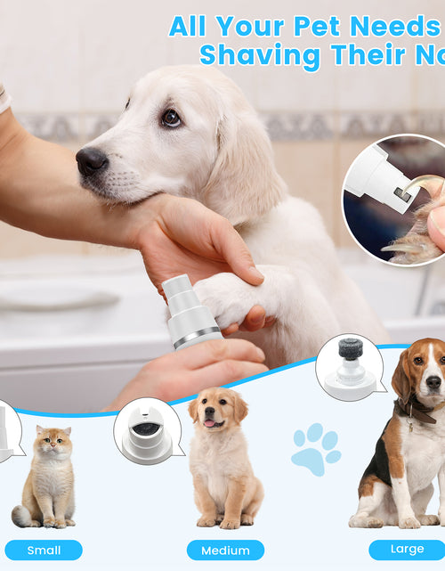 Load image into Gallery viewer, 4 in 1 Dog Clippers, Low Noise Pets Hair Clipper Grooming Kit, Cordless Dog Paw Trimmers Rechargeable Quiet Nail Grinder Shaver for Dogs Cats Trimming Hair around Paws Eyes Ears Face Rump
