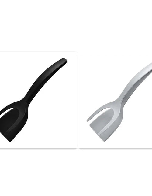 Load image into Gallery viewer, 2 in 1 Grip and Flip Tongs Egg Spatula Tongs Clamp Pancake Fried Egg French Toast Omelet Overturned Kitchen Accessories
