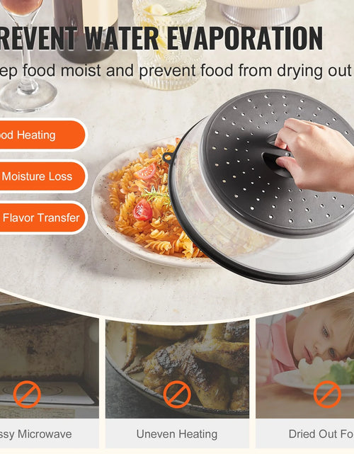 Load image into Gallery viewer, VEVOR 2PCS Microwave Splatter Covers 10.4 Collapsible Microwave Food Lid 300¡Ãf
