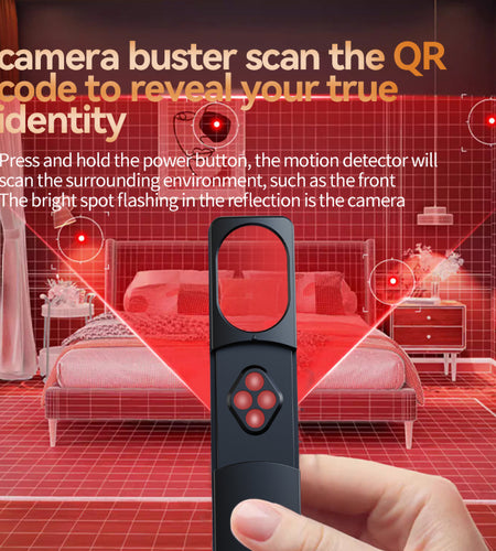 Hidden Camera Detector, Portable Listening/Gps Tracker Detector, Hidden Devices Detector, RF Wireless Signal Scanner for Home Office Travel, Camera Finder Device Detector
