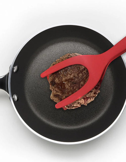 Load image into Gallery viewer, 2 in 1 Grip and Flip Tongs Egg Spatula Tongs Clamp Pancake Fried Egg French Toast Omelet Overturned Kitchen Accessories
