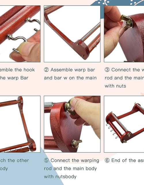 Load image into Gallery viewer, Small Wooden Bead Loom Kit Jewelry Making Bead Tools with Threads Tweezers 20G Seed Beads for Jewelry Making Tool

