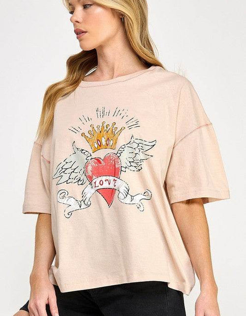 Load image into Gallery viewer, SAGE+FIG Love-Inpired Graphic Oversized T-Shirt
