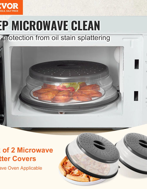 Load image into Gallery viewer, VEVOR 2PCS Microwave Splatter Covers 10.4 Collapsible Microwave Food Lid 300¡Ãf

