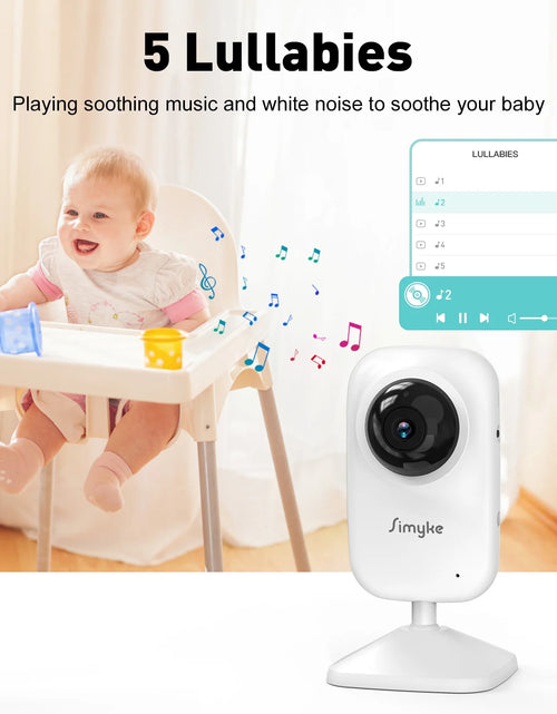 Load image into Gallery viewer, Wifi Video Baby Monitor, 2.8" LCD &amp; App Viewing, 2-Way Audio, Night Vision, VOX, 5 Lullabies, Supports 4 Cameras, 1200Ft Range, Home Use
