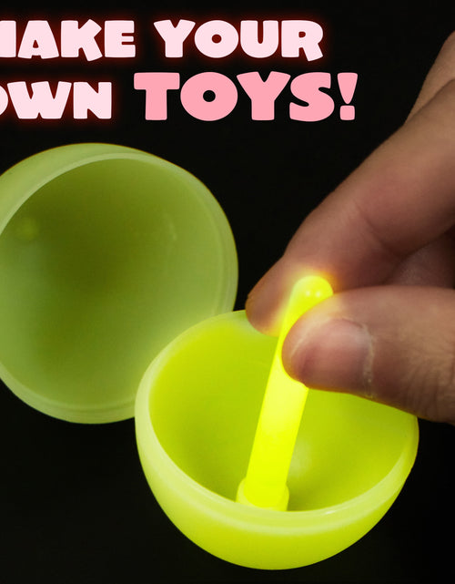 Load image into Gallery viewer, 70 Pcs Easter Eggs Filled with Toys (35 Eggs &amp; 35 Sticks),Easter Glowing Eggs Set for Kids,Easter Basket Stuffers Fillers Gift,Easter Eggs Hunt Game Party Favors
