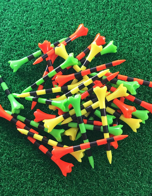 Load image into Gallery viewer, Pride Performance Plastic Golf Tees, Low-Resistance Head for Golf, Longer Drives, Durable &amp; Stable Design, 3-1/4", Striped Citrus Mix – 25 Count
