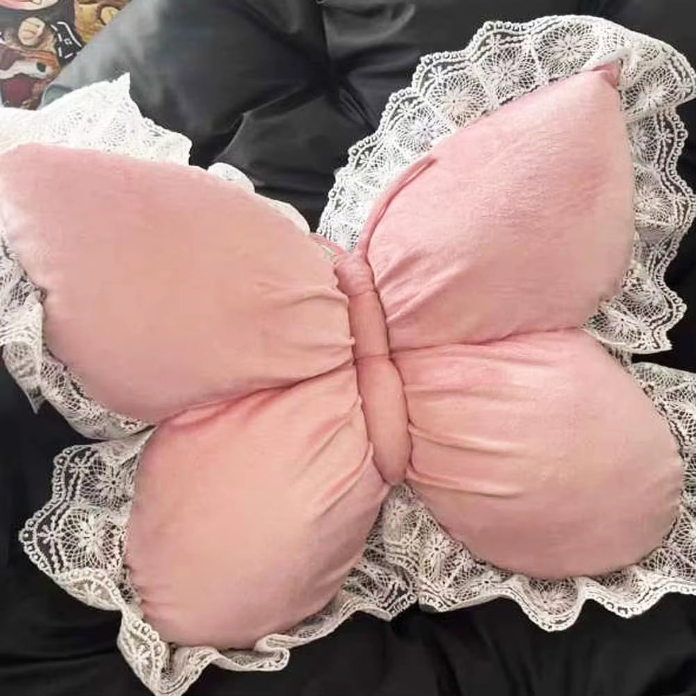 Cute Princess Butterfly Office Pillow Living Room Bow Bedroom Car Sofa Cushion Home New Pillow Room Home Garden Decor