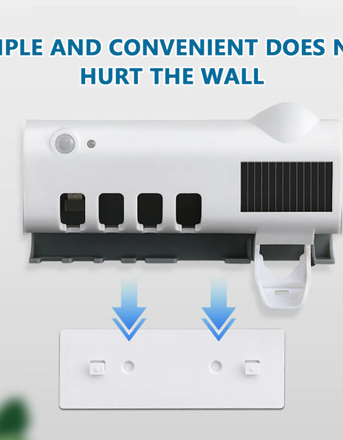 Load image into Gallery viewer, UV Light Sterilizer Toothbrush Holder Cleaner &amp; Automatic Toothpaste Dispenser
